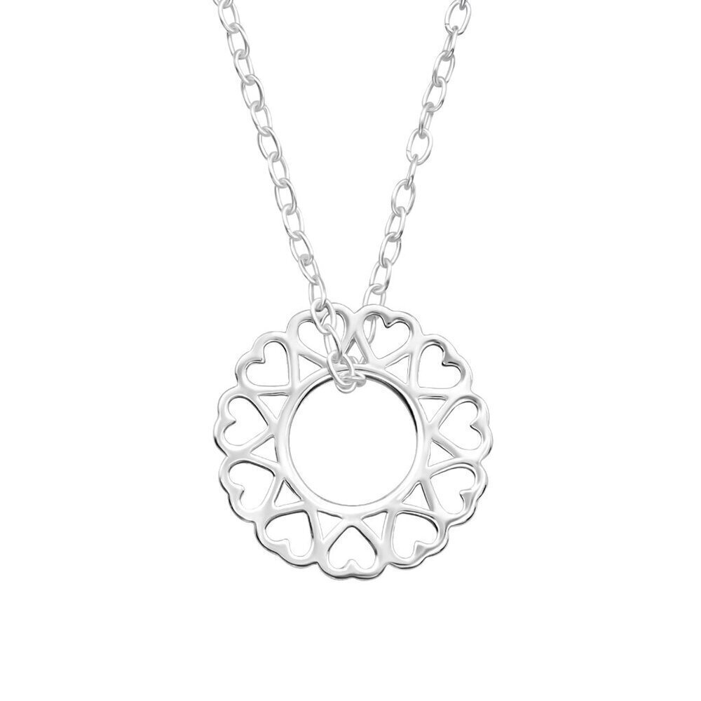 Sterling Silver Circle of Hearts Necklace